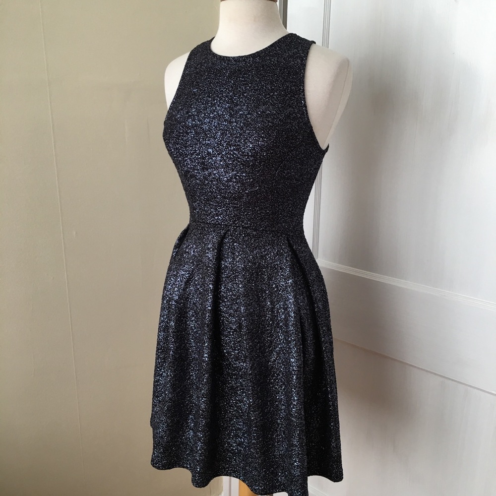 Sparkly knit skater-style dress